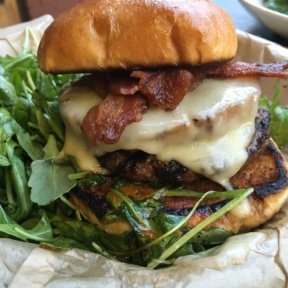 Gluten-free cheeseburger from The Kitchen Next Door